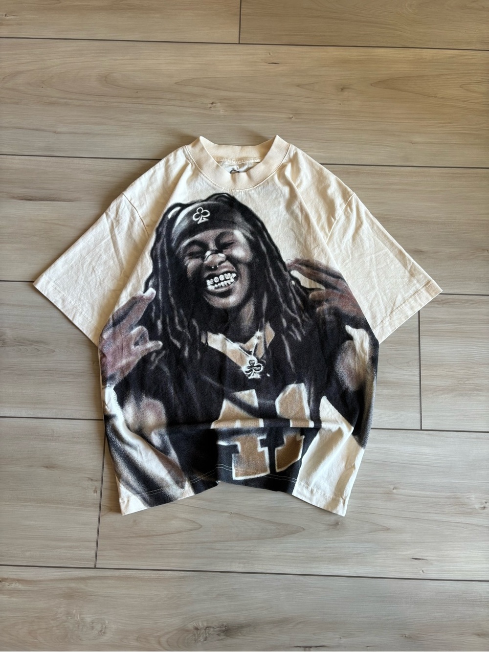 The Loyalty Club New Orleans Saints Alvin Kamara Air Brush AOP football t-shirt